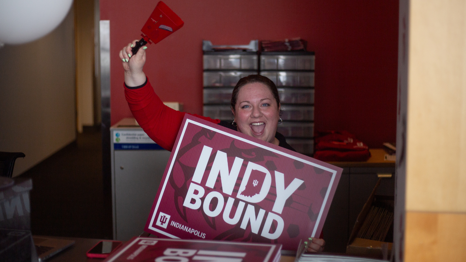 Transfer students talking with an admissions counselor at Indiana University Indianapolis