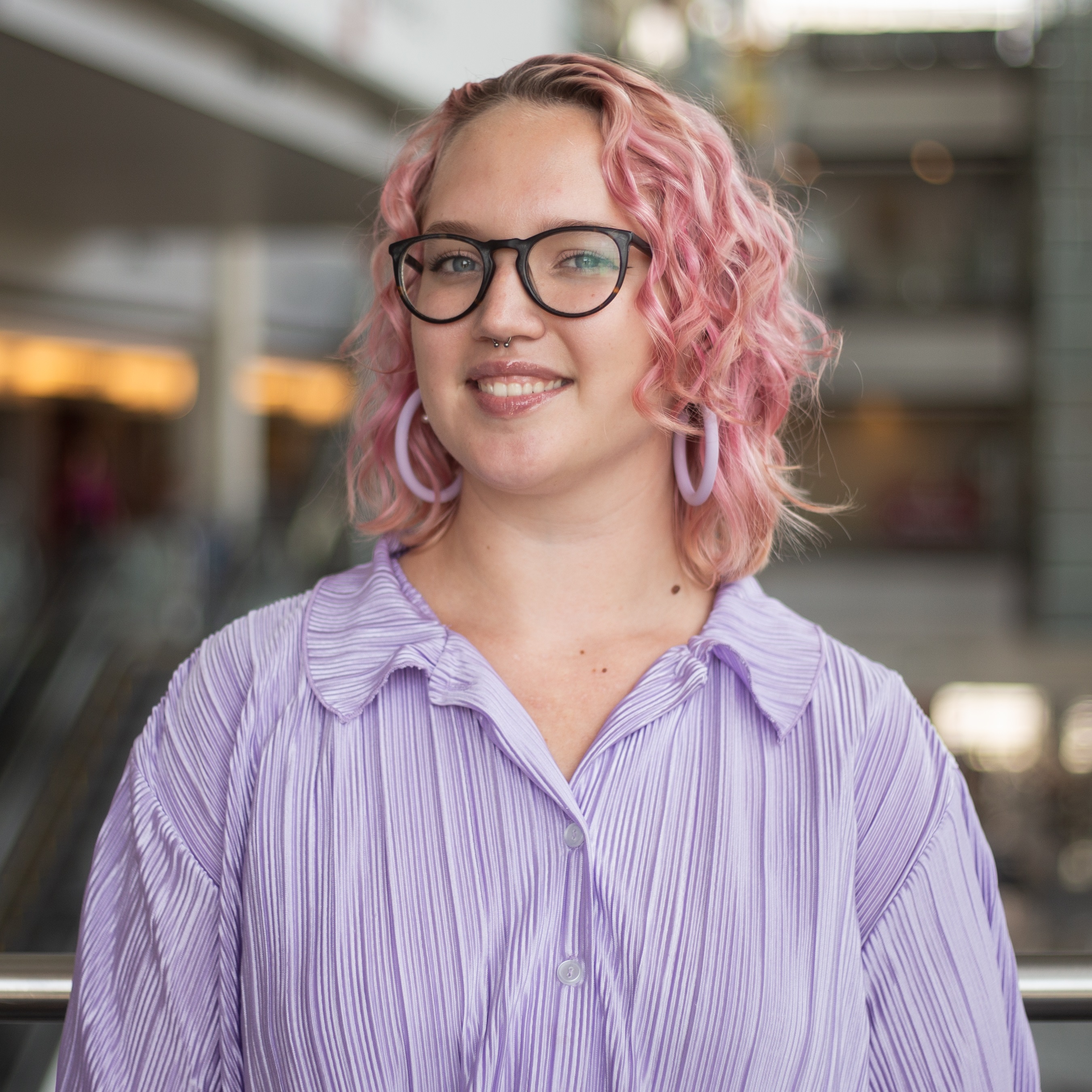 Hailey Kerlin portrait taken in IU Indianapolis Campus Center